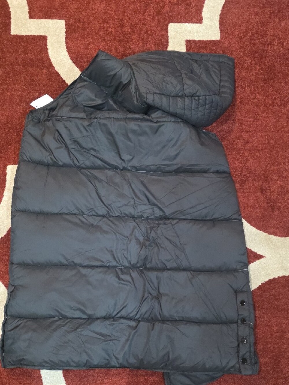 Andrew Marc Black Hooded Puffer Vest for Women - Picture 6 of 6
